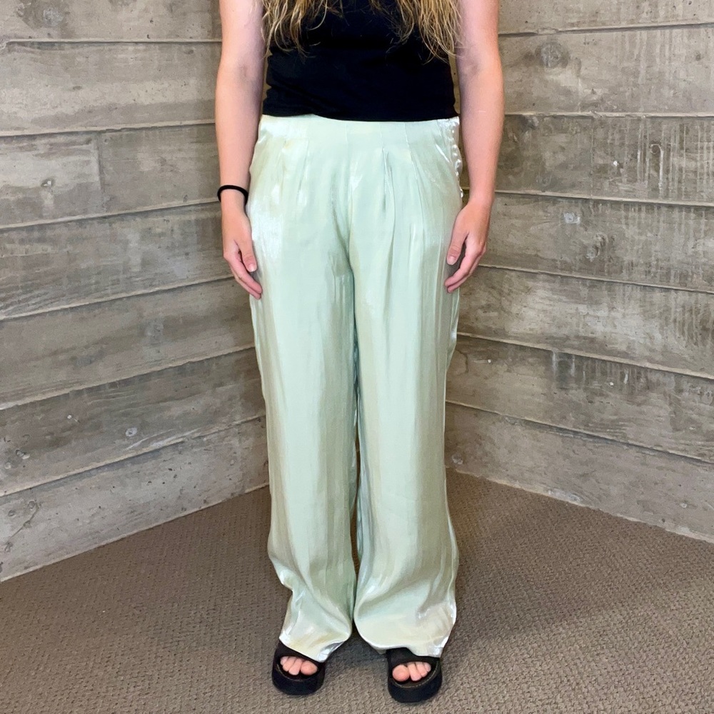 Shimmery Wide Leg Pants